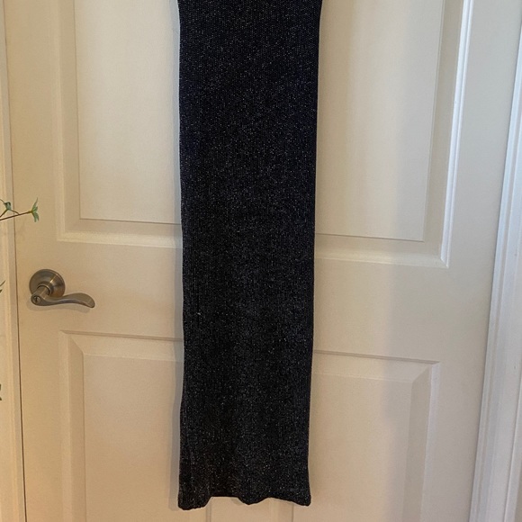 Alix NYC Strapless Asymmetrical Open Back Stretch Dress Black Size XS Glitter - Picture 3 of 6